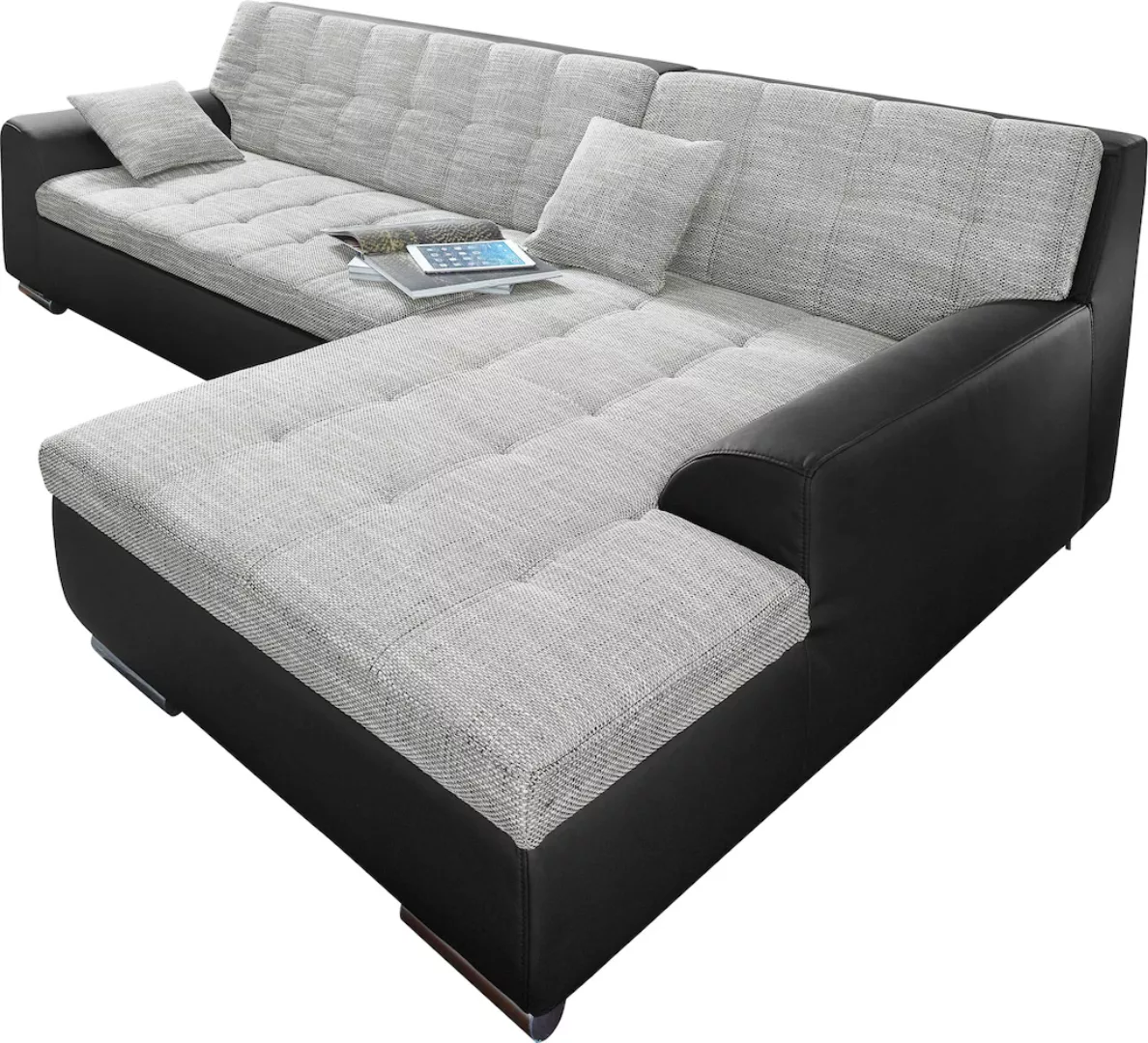 DOMO collection Ecksofa Treviso, wahlweise mit Bettfunktion, incl. Zierkiss günstig online kaufen
