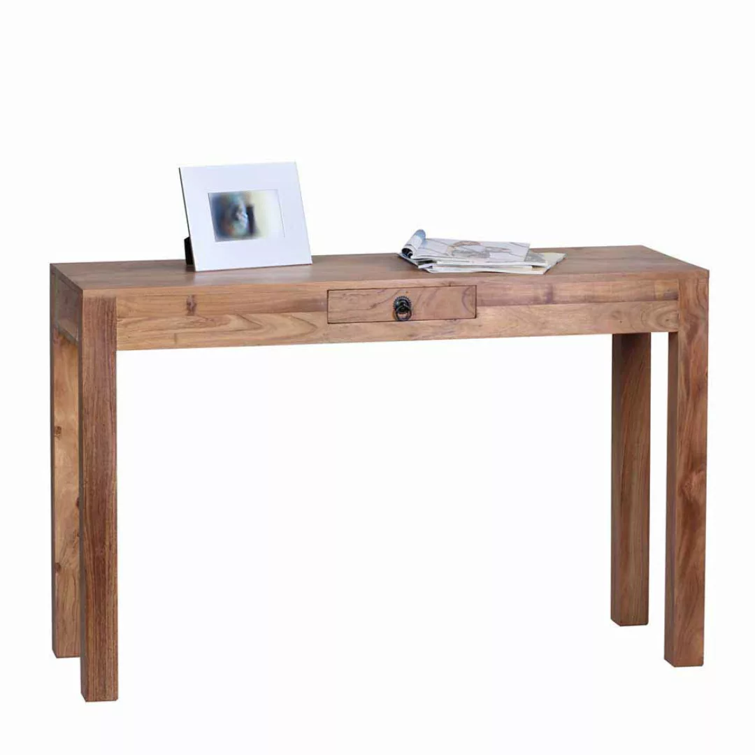 Konsolentisch aus Akazie Massivholz mit Schublade günstig online kaufen