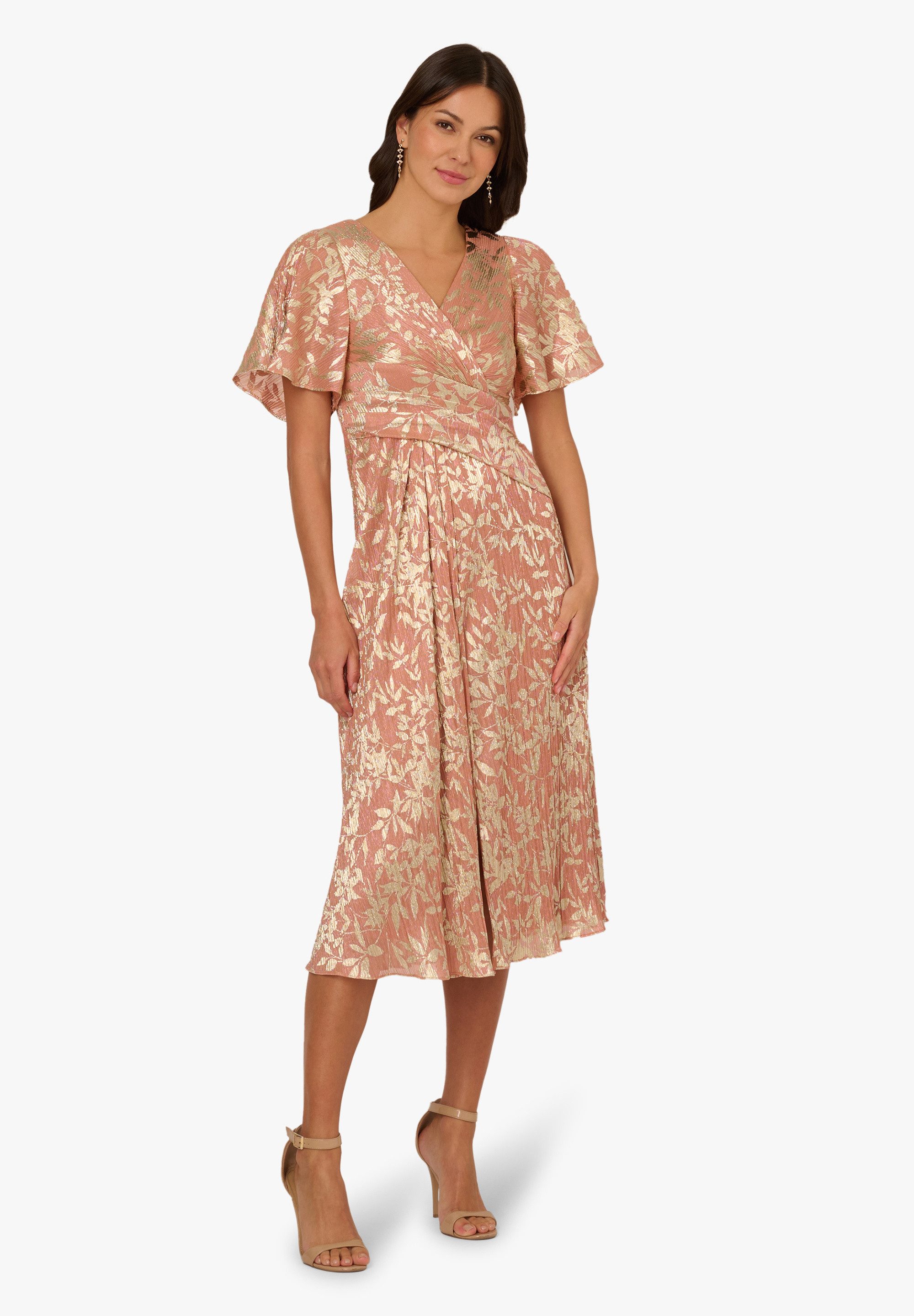 Adrianna Papell Cocktailkleid Foil Leaf Draped günstig online kaufen