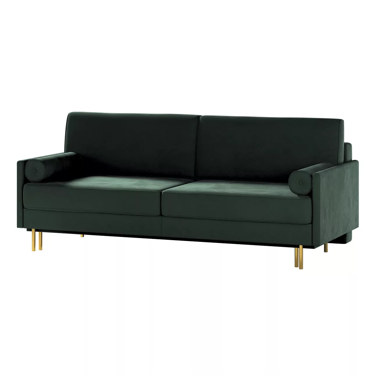 Ausklappbares Sofa Santana, dunkelgrün, 212x96x87, Polsterstoffe (RI38) günstig online kaufen