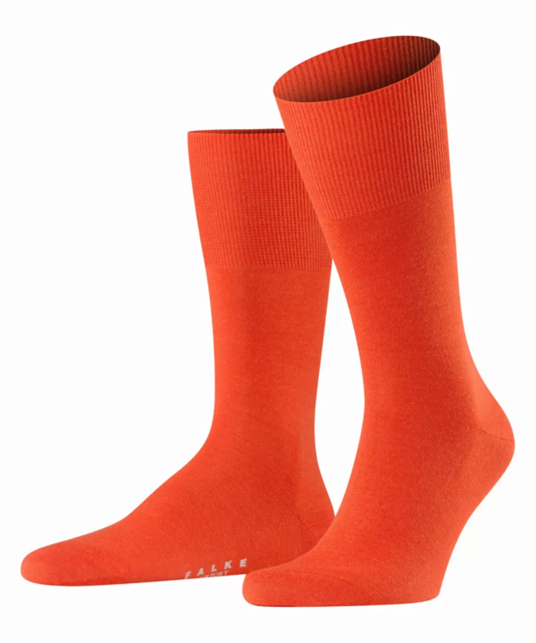 FALKE Airport Herren Socken, 39-40, Orange, Uni, Schurwolle, 14435-809503 günstig online kaufen