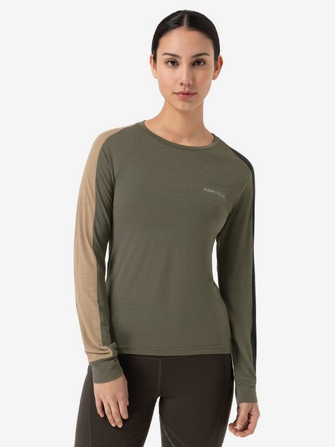 SUPER.NATURAL Langarmshirt für Damen, Merino ALARM RUNNING LS aktiv, no sme günstig online kaufen