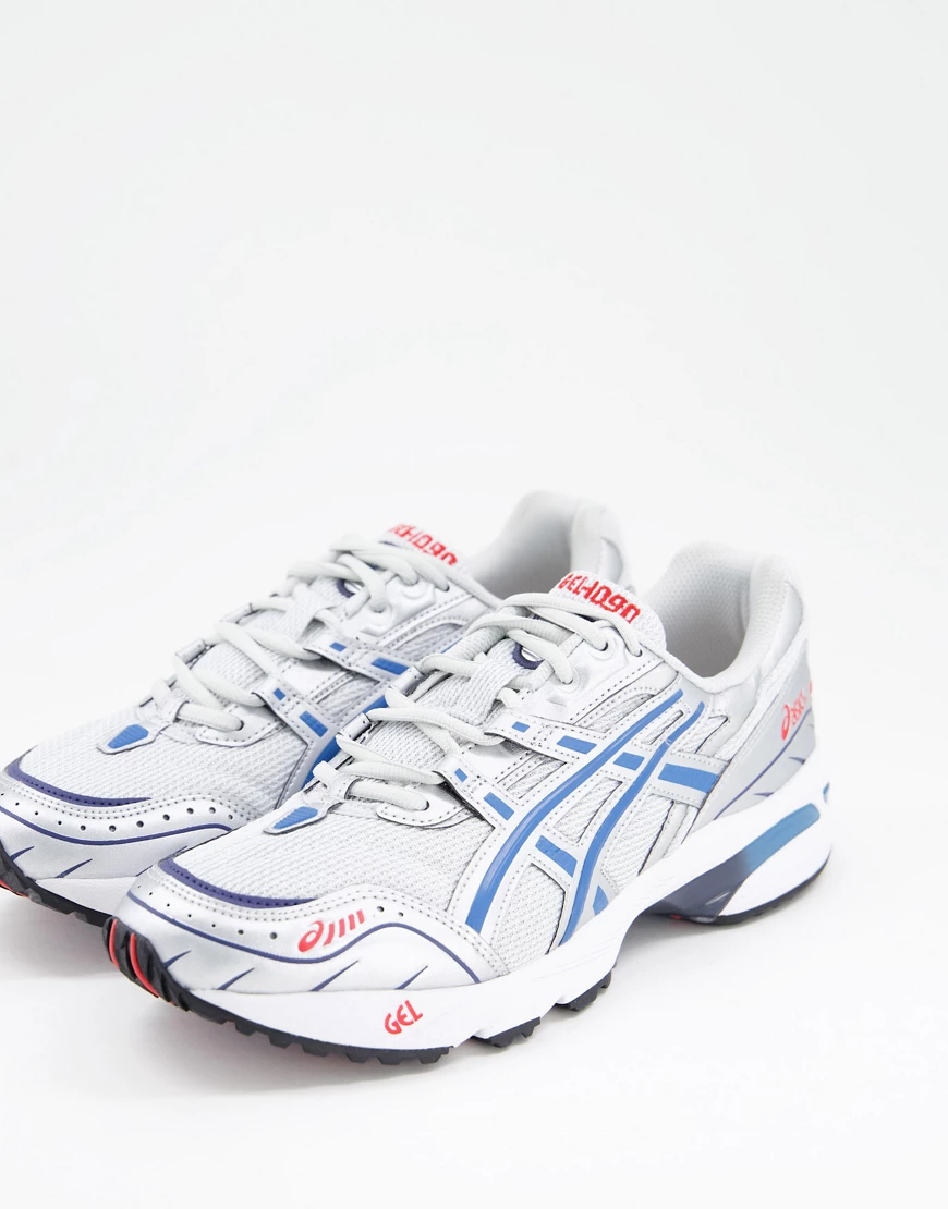 Asics – Gel-1090 – Sneaker in Silber und Blau günstig online kaufen