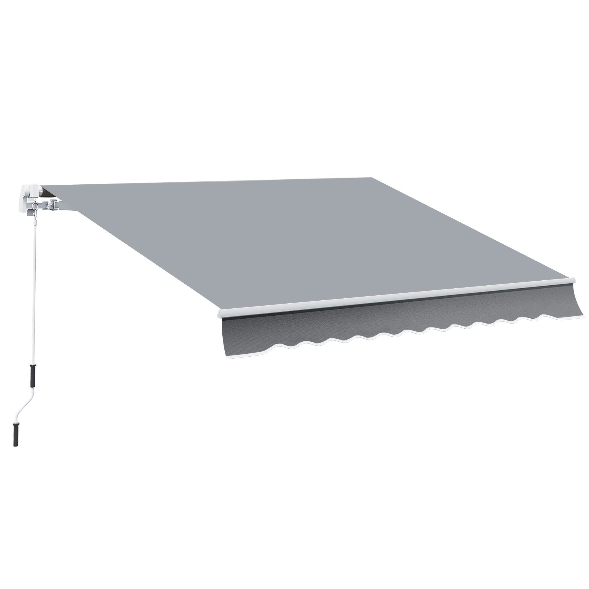 Outsunny Markise Outdoor manuelle Balkonmarkise, 395cm günstig online kaufen