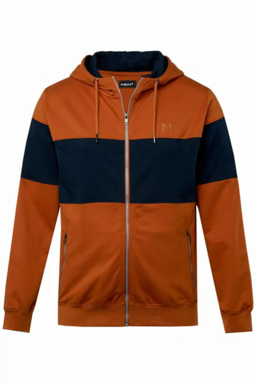 Men Plus Fleecejacke Men+ Hoodiejacke Sweat Colorblocking Kapuze günstig online kaufen