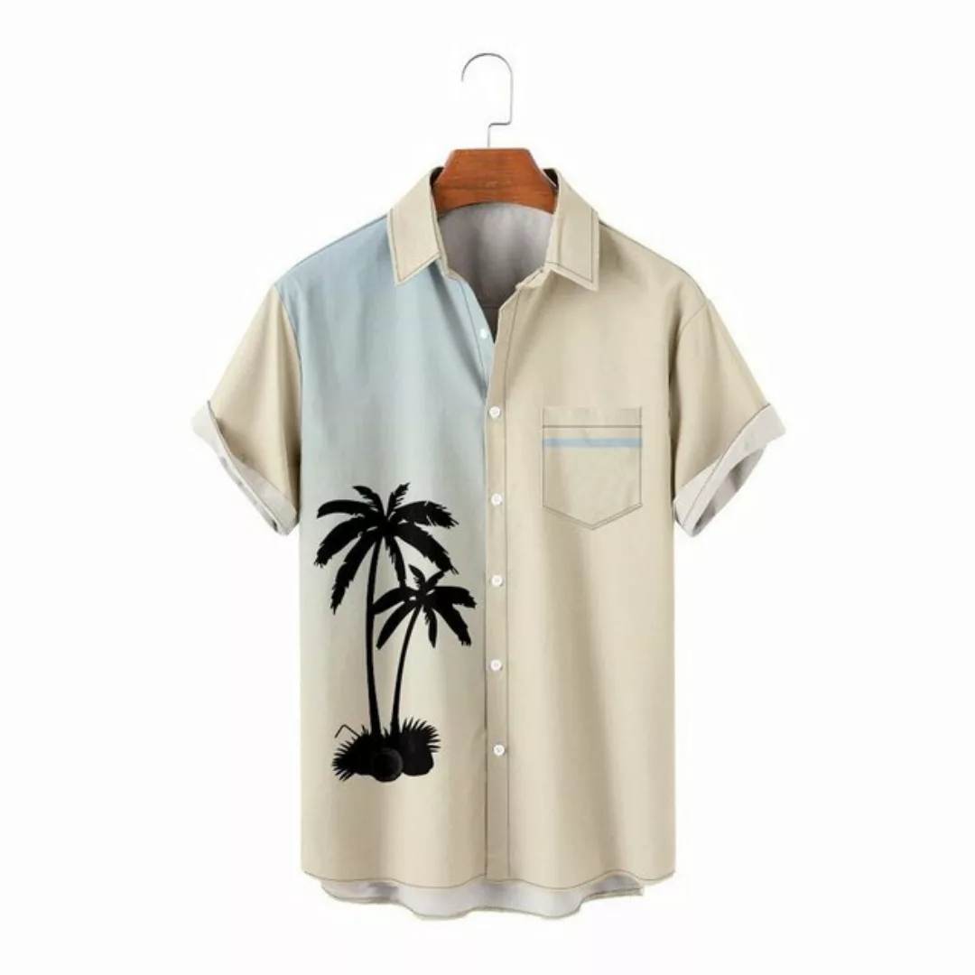 AUKUU Hawaiihemd Sommerliches Freizeithemd mit Knöpfen und Taschen, um Ihre günstig online kaufen