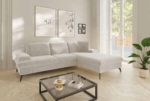 sit&more Ecksofa »Morris Jubi L-Form«, inkl. Armteilfunktion und 1 Zierkiss günstig online kaufen