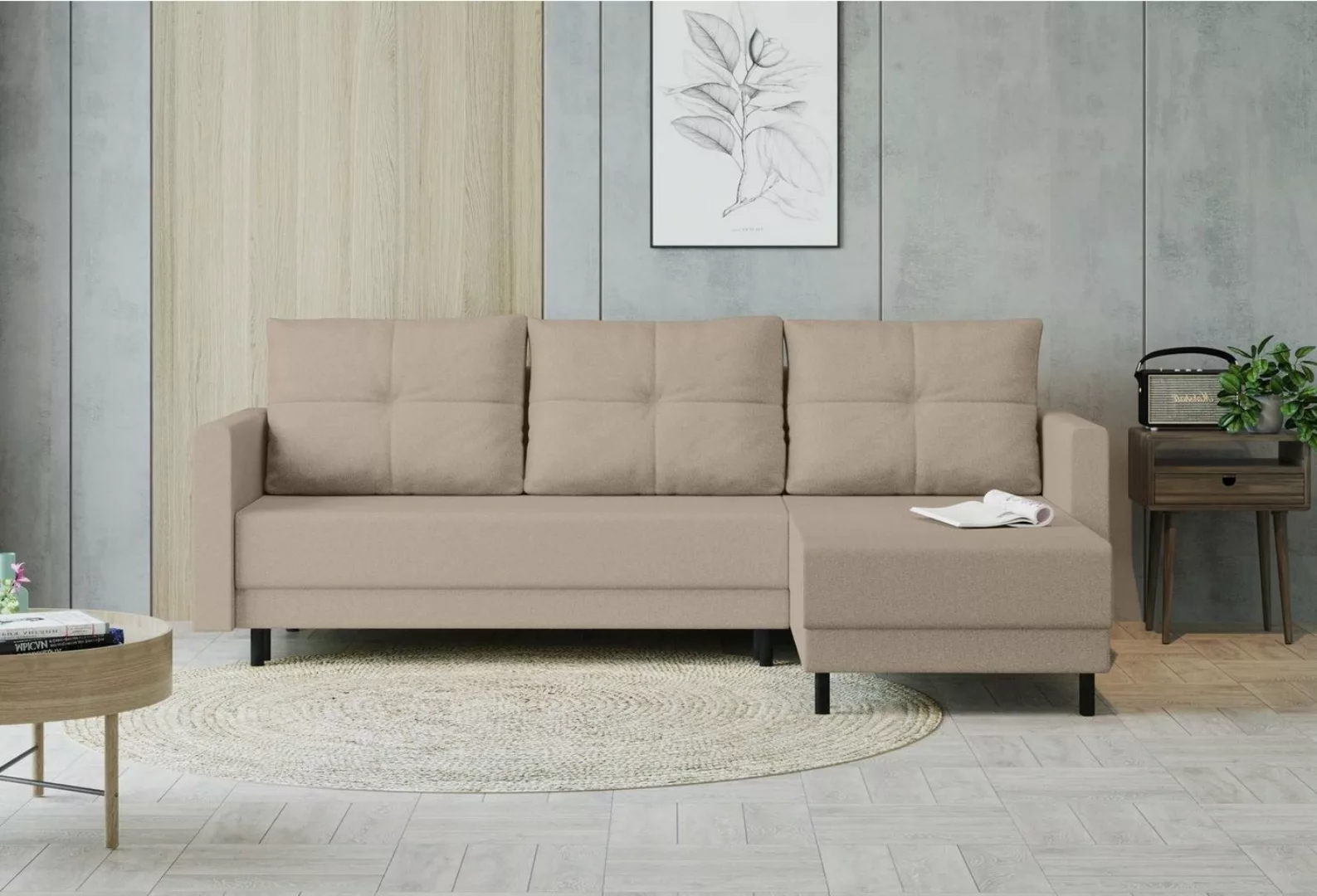 99rooms Ecksofa Paloma, L-Form, Eckcouch, Sofa, Sitzkomfort, mit Bettfunkti günstig online kaufen