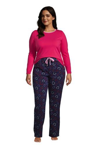 Gemustertes Jersey Pyjama-Set in großen Größen, Damen, Größe: 48-50 Plusgrö günstig online kaufen