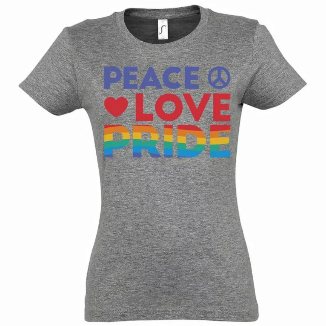 Youth Designz T-Shirt Peace Love Pride Damen T-Shirt mit modischem Frontpri günstig online kaufen