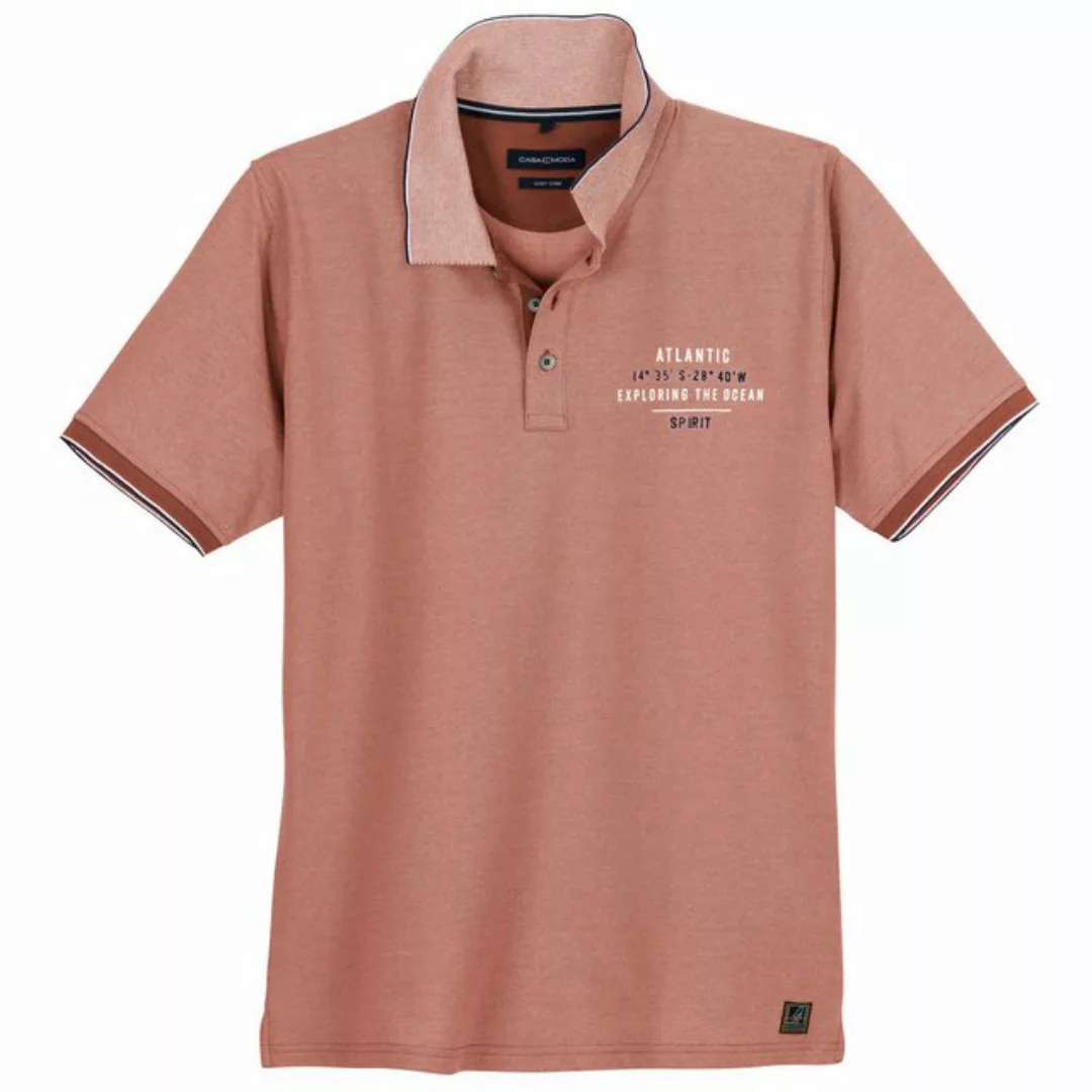 CASAMODA Poloshirt Große Größen Poloshirt modisch lachs melange CasaModa ea günstig online kaufen