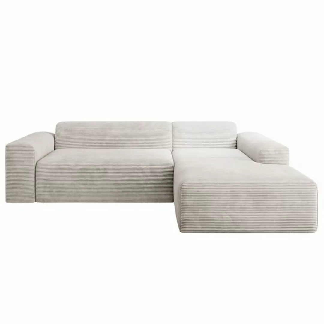 Juskys Ecksofa Vals, modern, L-Form, Stoff, bequem, samtig wie Cord, breite günstig online kaufen