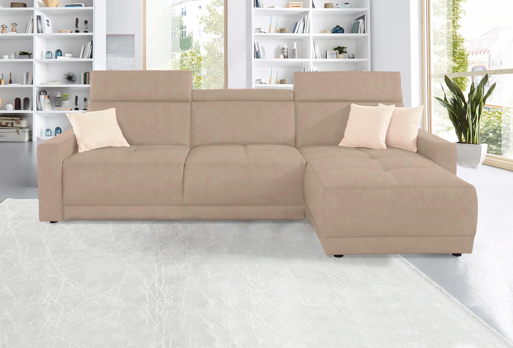 DOMO collection Ecksofa "Ava L-Form", mit Recamiere, Federkern wahlweise mi günstig online kaufen