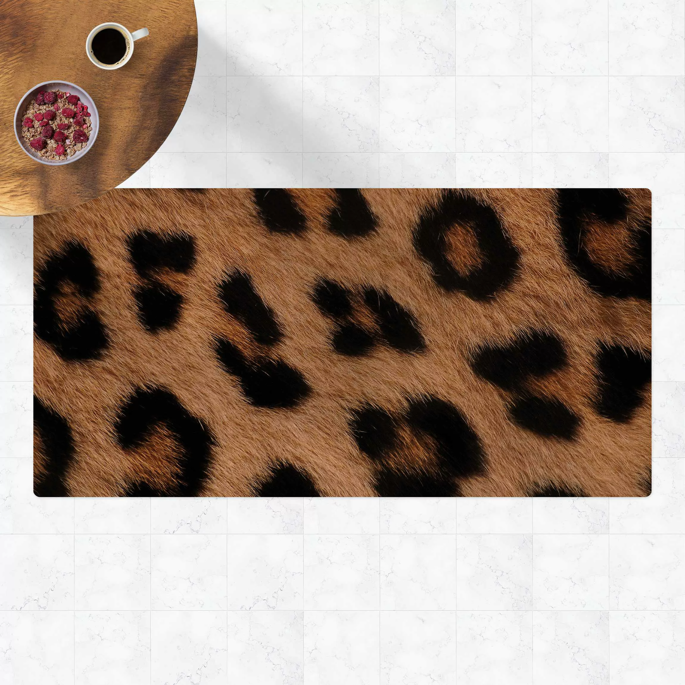 Kork-Teppich Leopardenfell hell günstig online kaufen