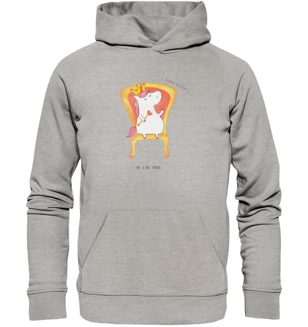 Mr. & Mrs. Panda Hoodie Größe L Einhorn König - Heather Grey - Geschenk, Pr günstig online kaufen