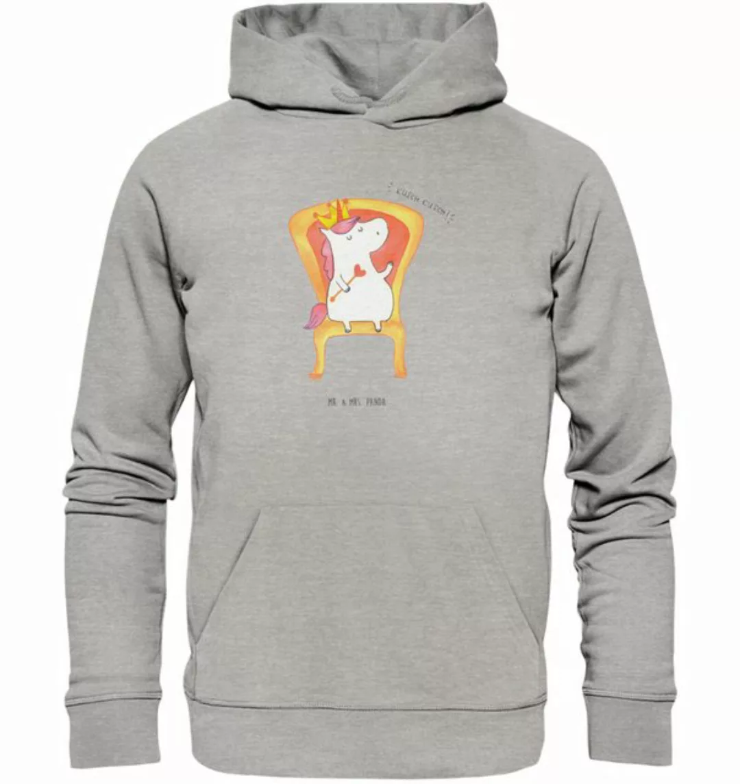 Mr. & Mrs. Panda Hoodie Größe XXL Einhorn König - Heather Grey - Geschenk, günstig online kaufen