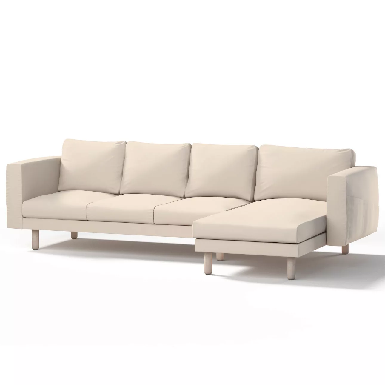 Bezug für Norsborg 4-Sitzer Sofa mit Recamiere, naturweiß, Norsborg Bezug f günstig online kaufen