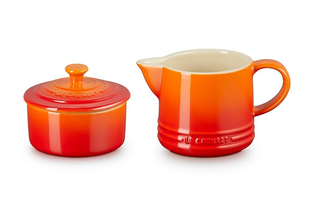 Le Creuset Zucker und Milch Set Steinzeug Ofenrot günstig online kaufen