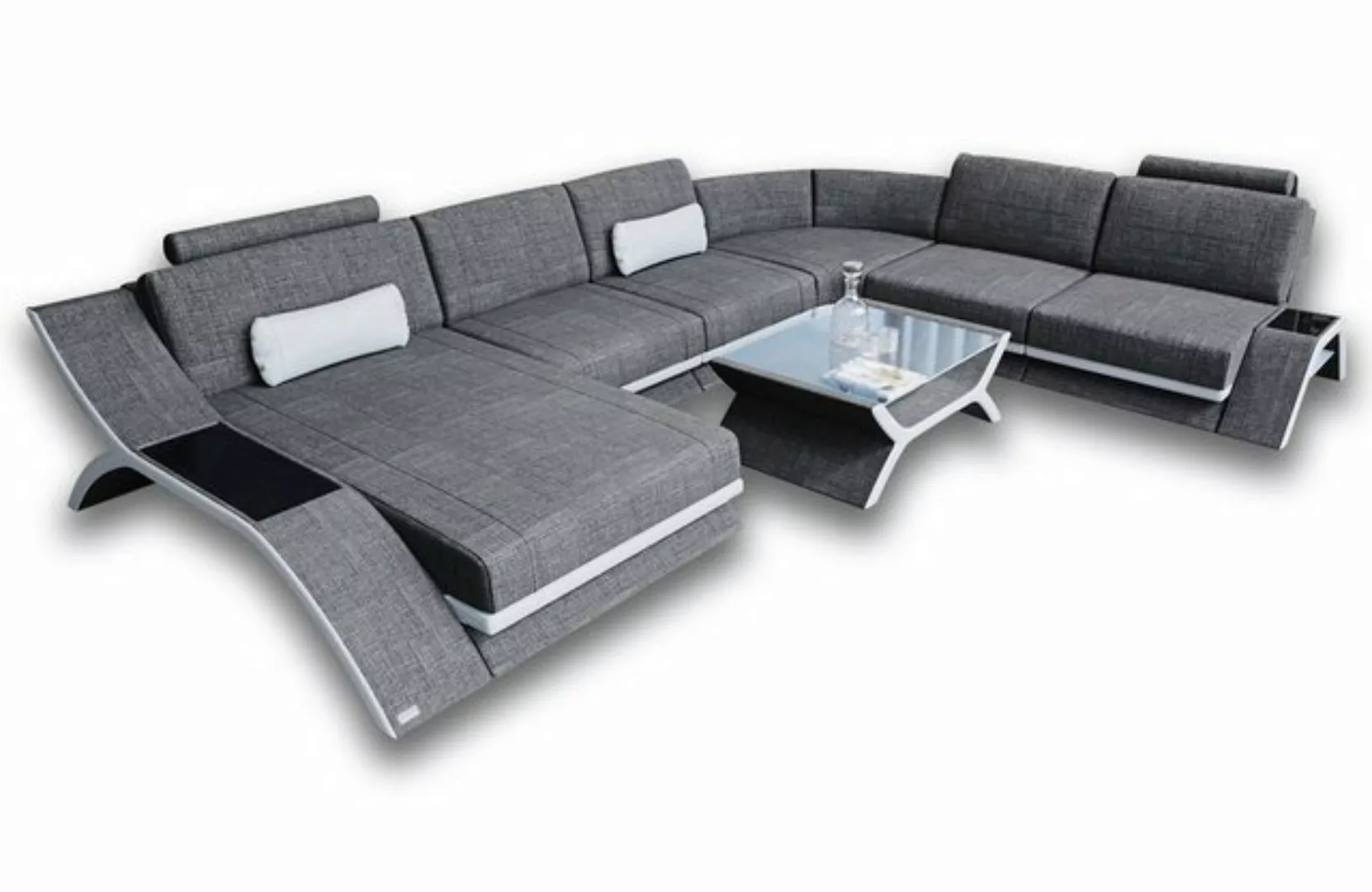 Sofa Dreams Wohnlandschaft Polster Stoff Couch Sofa Calabria XXL U Form Sto günstig online kaufen