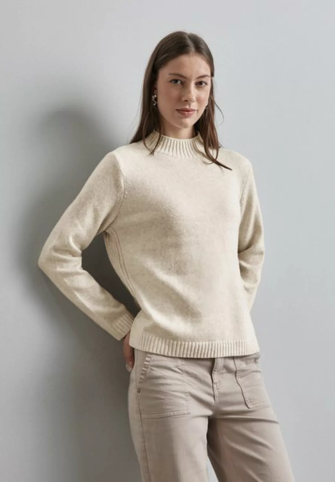 STREET ONE Strickpullover - Damen Strickpullover - Turtleneck, Langarm, Ang günstig online kaufen