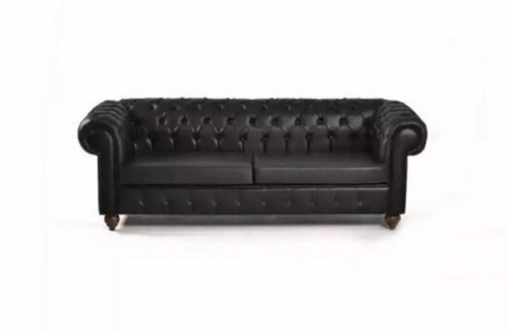 JVmoebel Sofa Schwarzer Chesterfield Dreisitzer Büroeinrichtung Couch Luxus günstig online kaufen