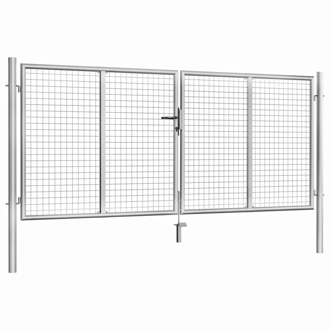 Gartentor Verzinkter Stahl 306 X 175 Cm Silbern günstig online kaufen