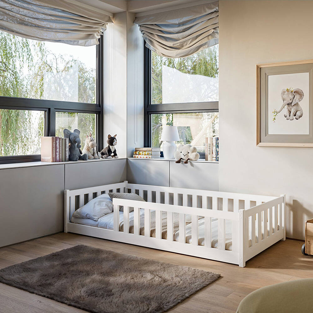 Kinderbett 80x160 cm Kiefer weiß KANGRU-162 günstig online kaufen