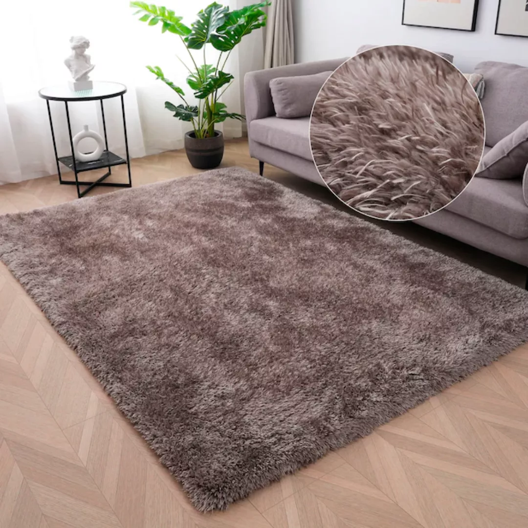 Home affaire Hochflor-Teppich »Micro Shaggy«, rechteckig, 53 mm Höhe, weich günstig online kaufen