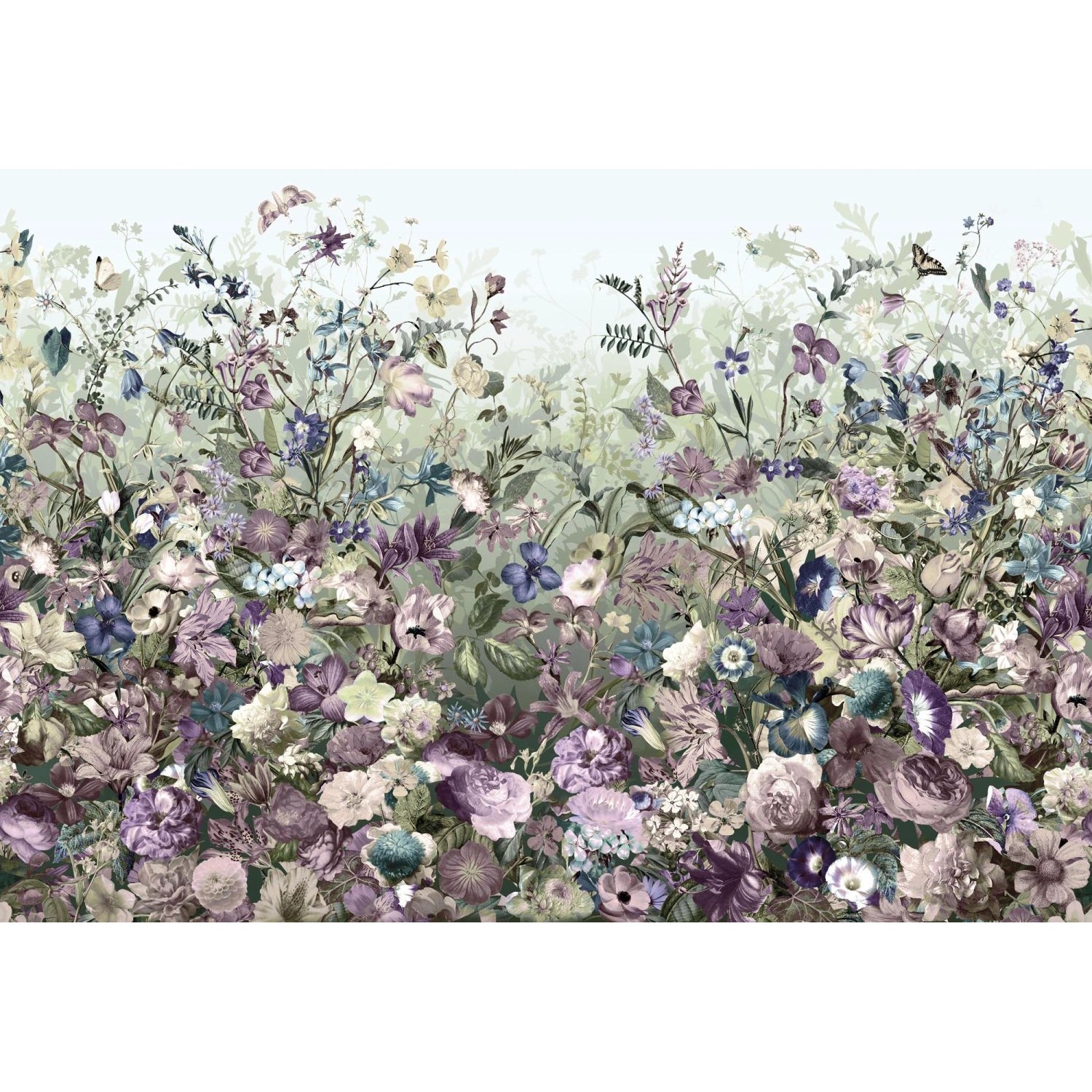 Komar Fototapete Botanica Lila und Grün 368 x 248 cm 611130 günstig online kaufen