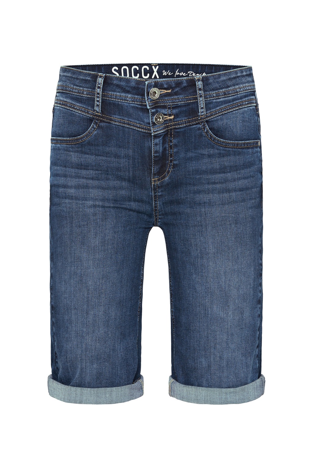 SOCCX Jeansshorts, mit zwei Knöpfen am Bund günstig online kaufen