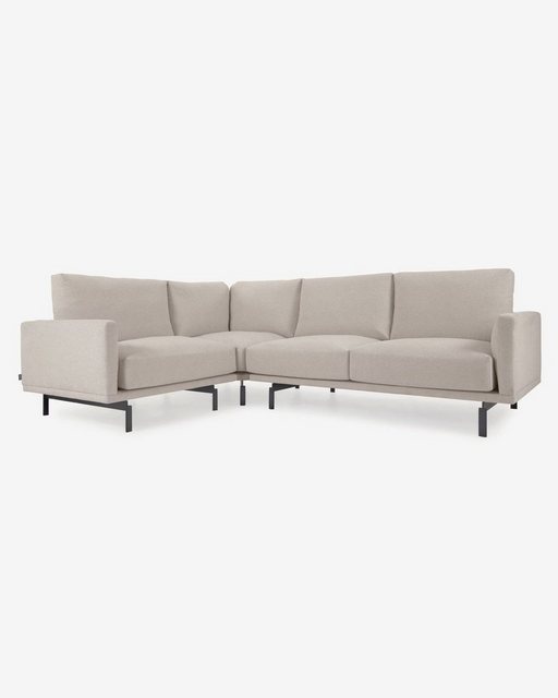 Natur24 Sofa Ecksofa Galene 3-Sitzer beige 207x267cm Sitzgelegenheit Couch günstig online kaufen