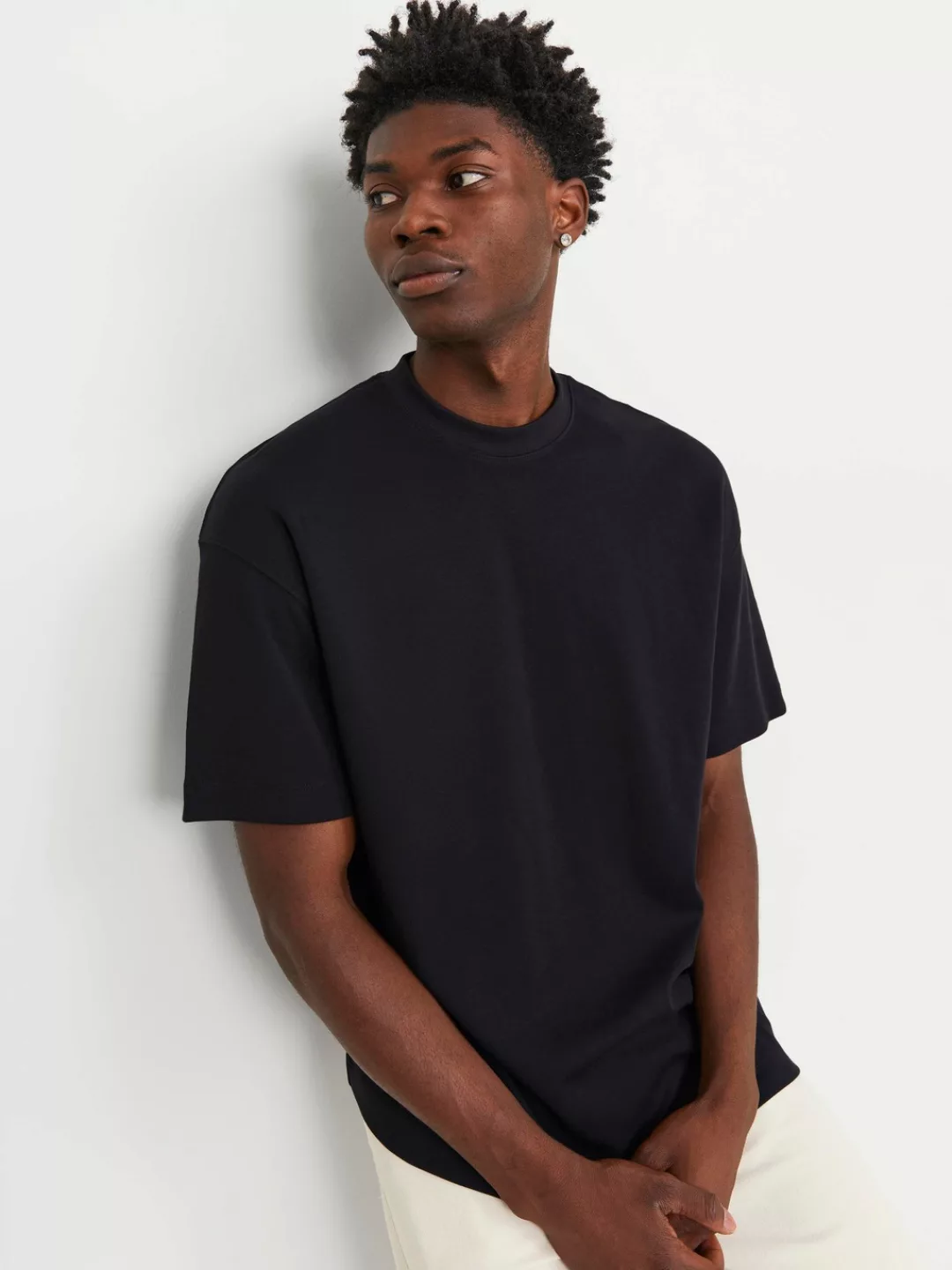 Jack & Jones T-Shirt Basic T-Shirt Kurzarm Dropped Shoulder Shirt JJEURBAN günstig online kaufen