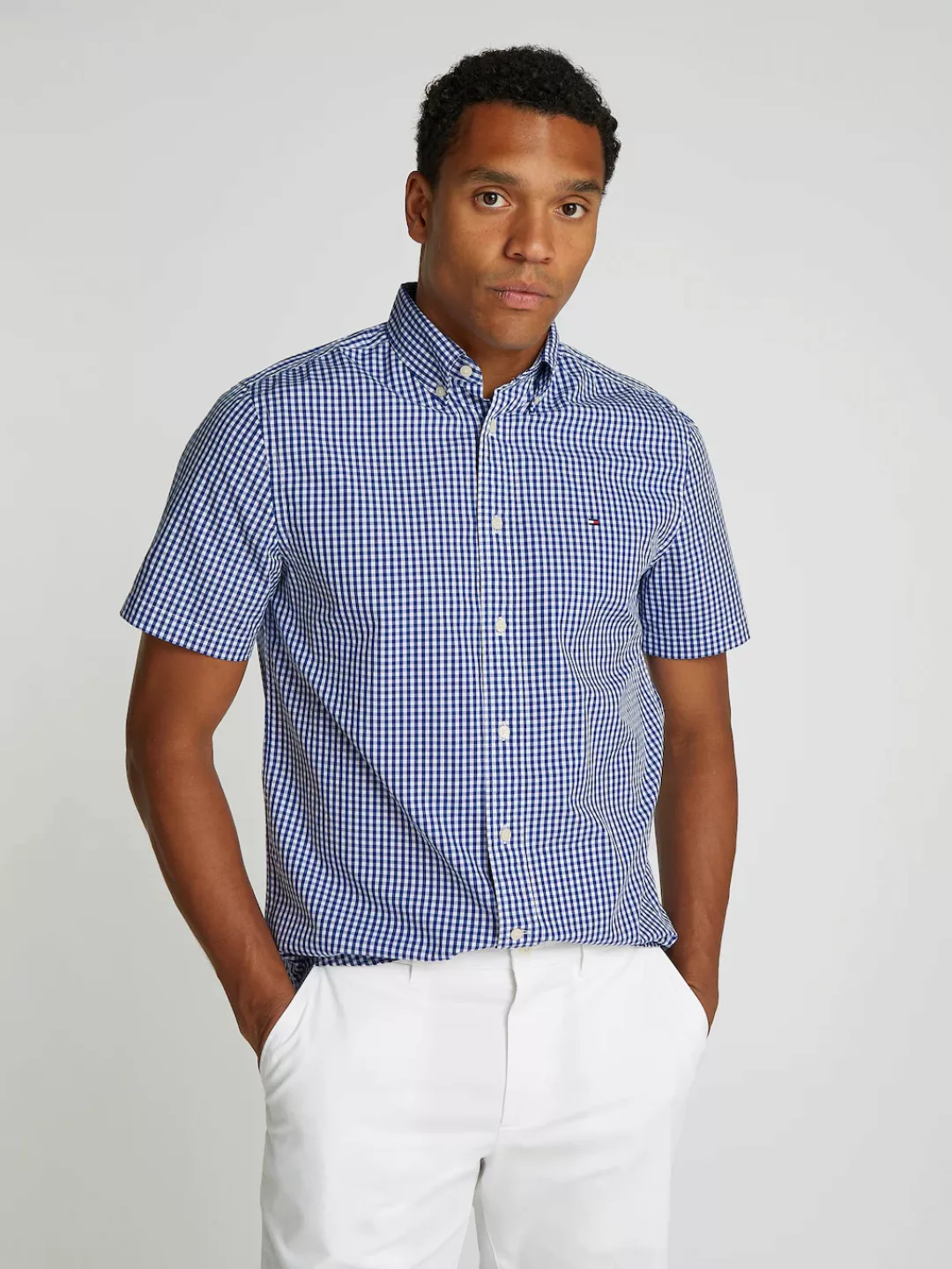 Tommy Hilfiger Kurzarmhemd "FLEX POPLIN CHECK SS RF SHIRT" günstig online kaufen