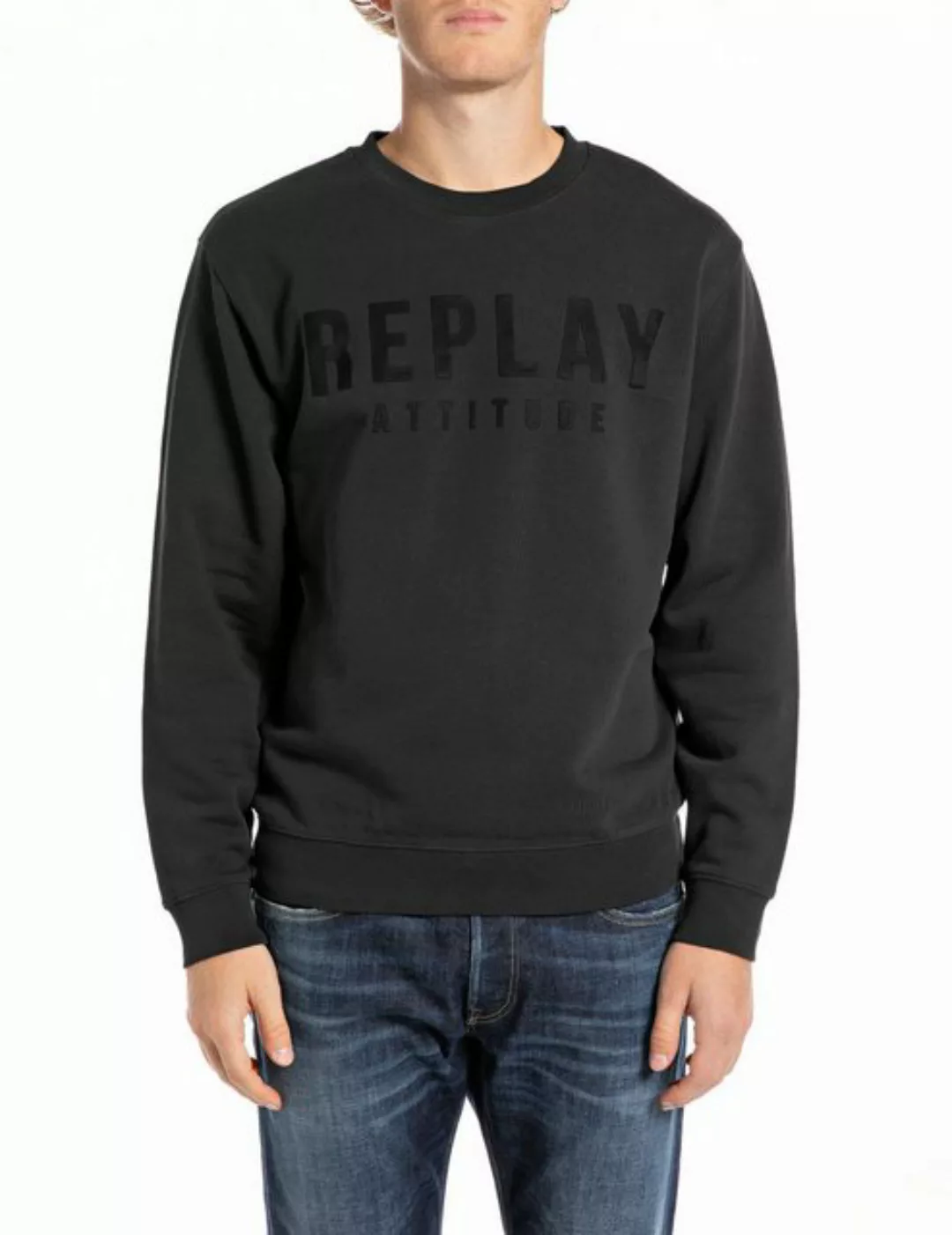 Replay Sweatshirt mit Logo-Schriftzug auf der Brust günstig online kaufen