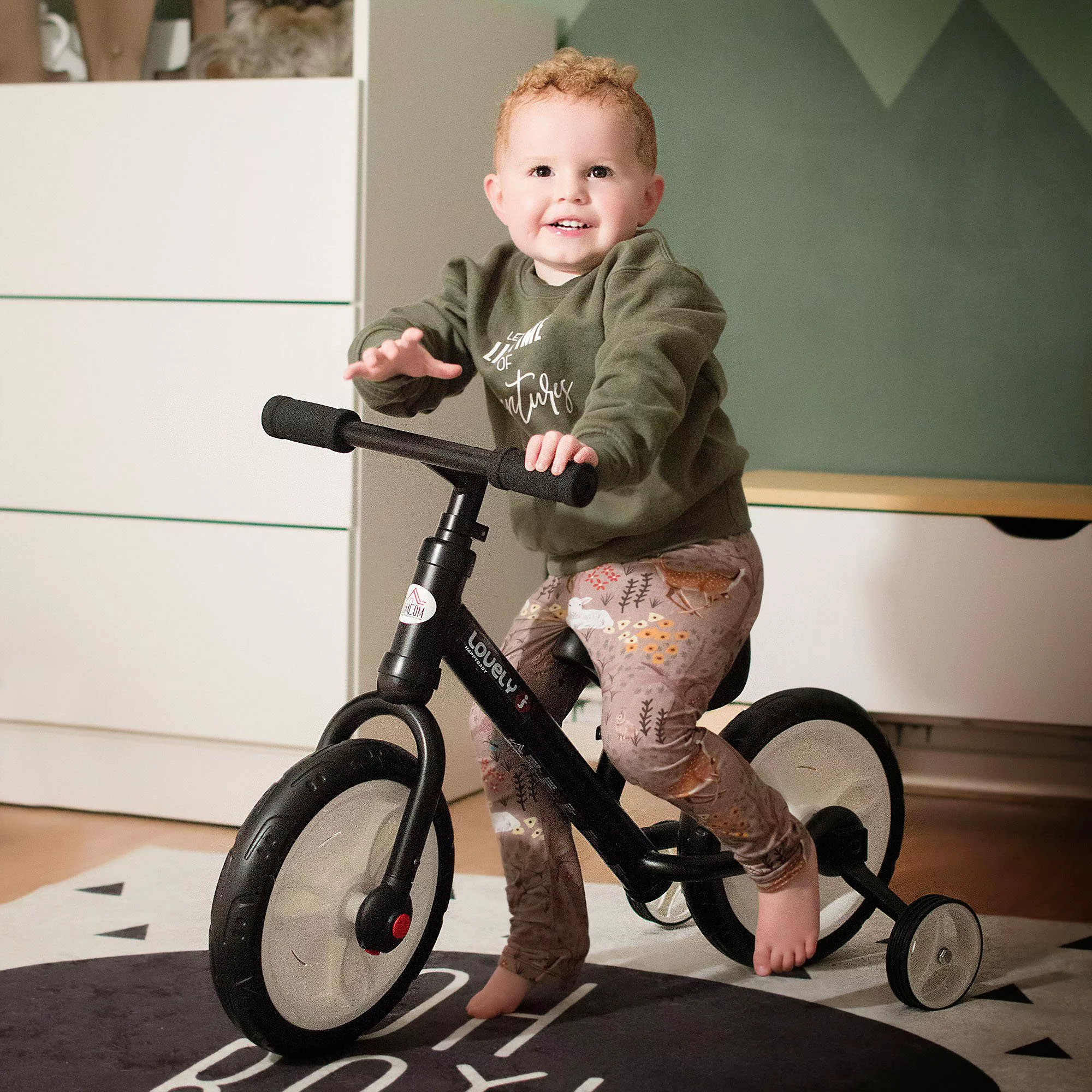 HOMCOM Laufrad Kinderrad Stützräder Pedale, 2-5 günstig online kaufen