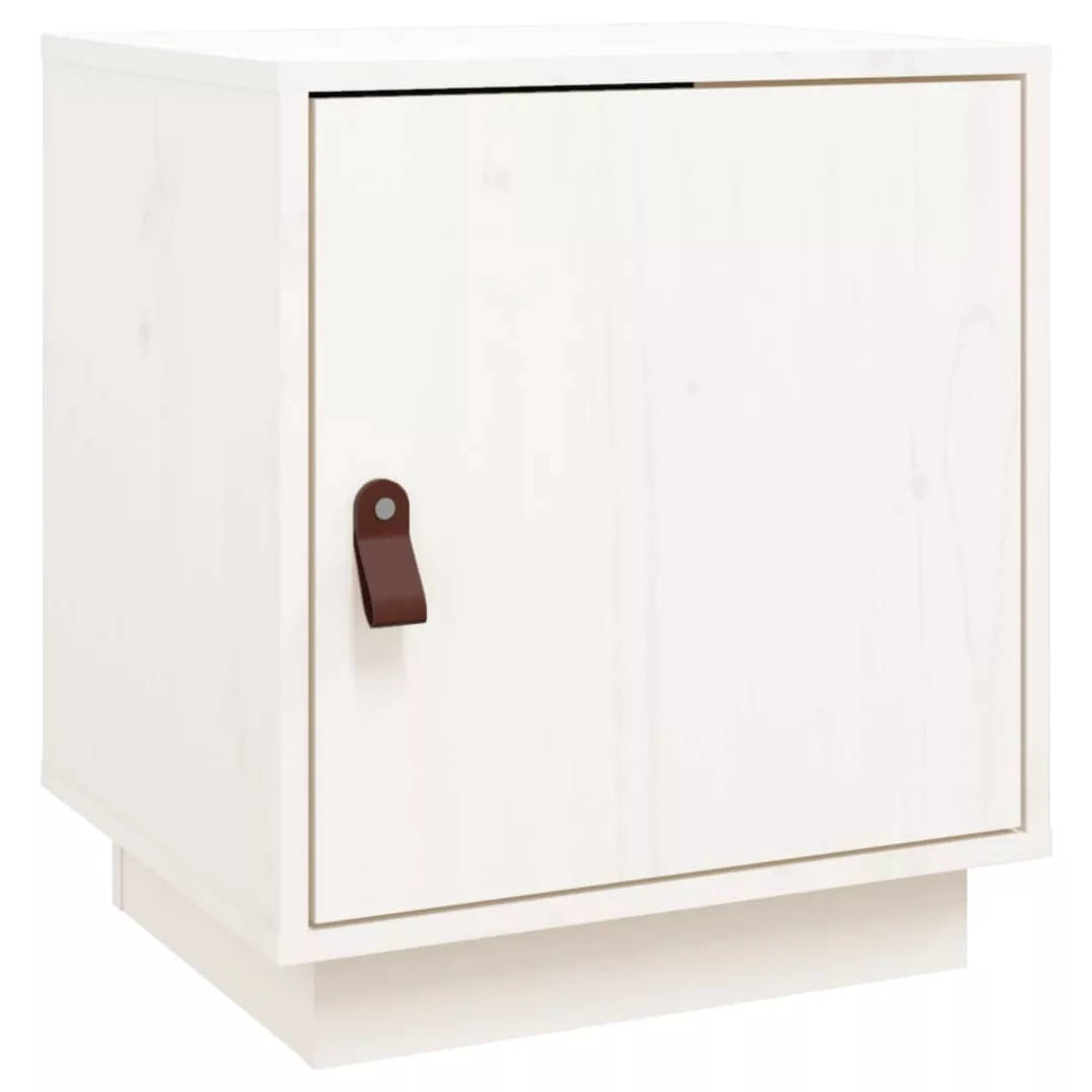 Vidaxl Nachttisch Weiß 40x34x45 Cm Massivholz Kiefer günstig online kaufen