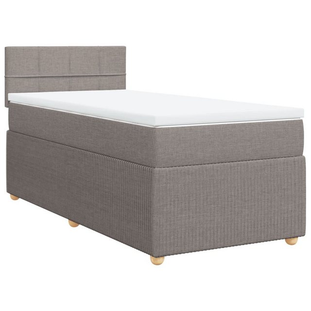 vidaXL Boxspringbett, Boxspringbett mit Matratze Taupe 90x200 cm Stoff günstig online kaufen