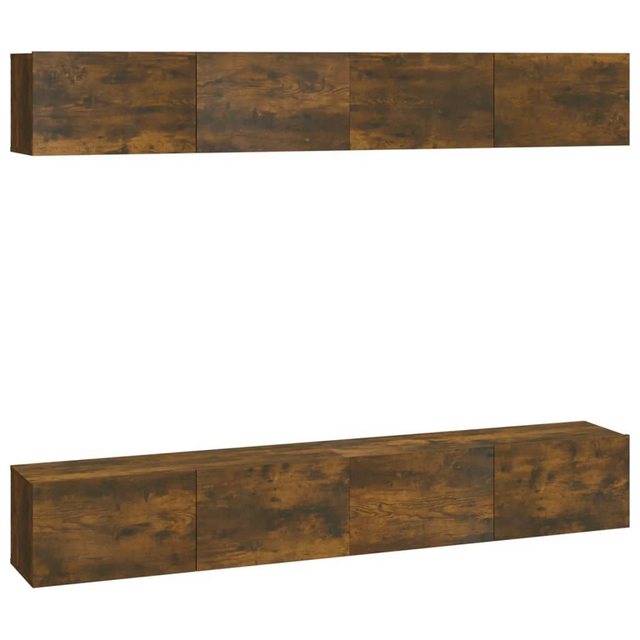 vidaXL Kleiderschrank TV-Wandschränke 4 Stk Räuchereiche 100x30x30 cm Wands günstig online kaufen