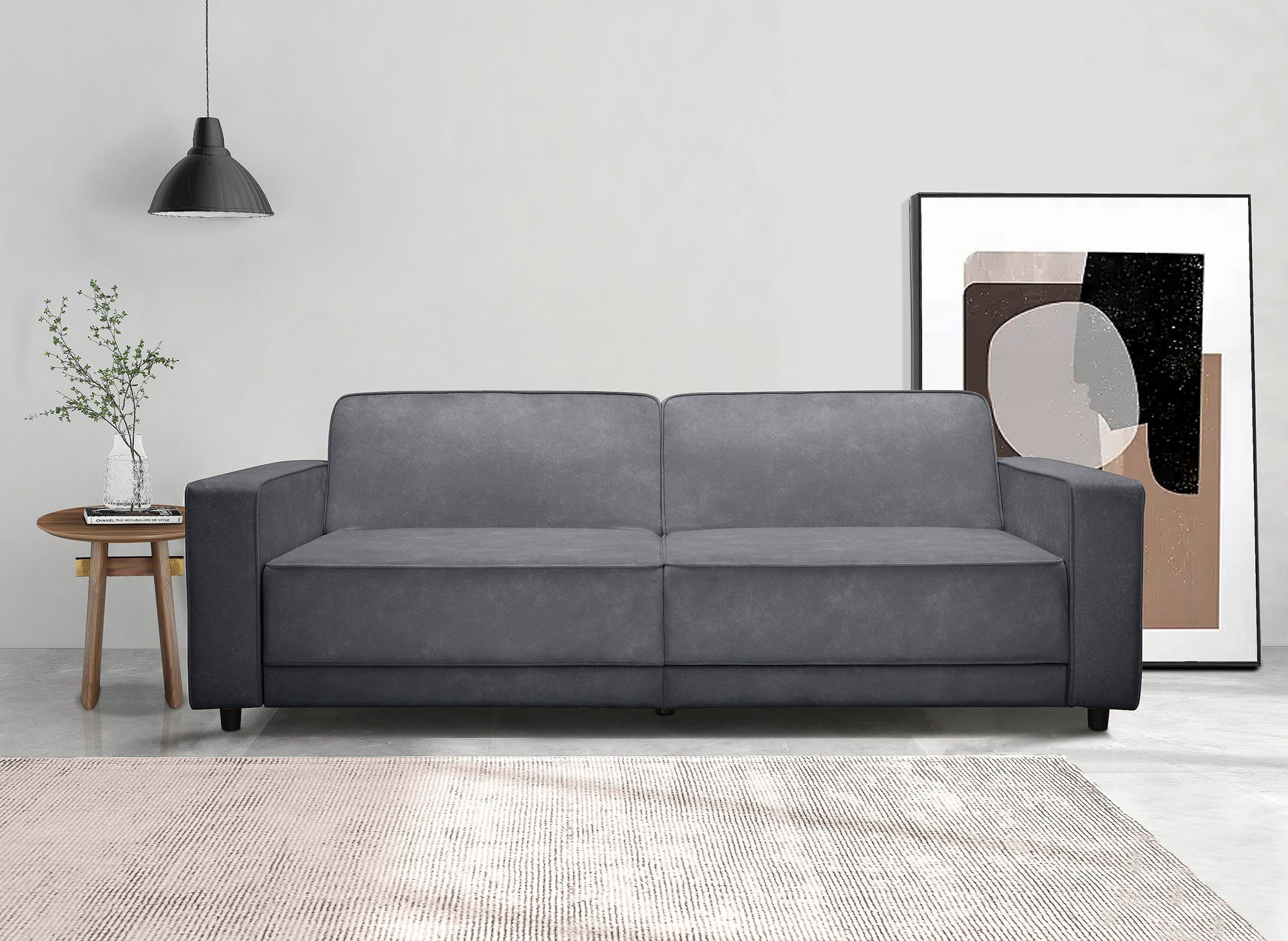 Dorel Home 3-Sitzer "ALLIE Schlafsofa 225 cm", Bett-Funktion (108/190cm), t günstig online kaufen