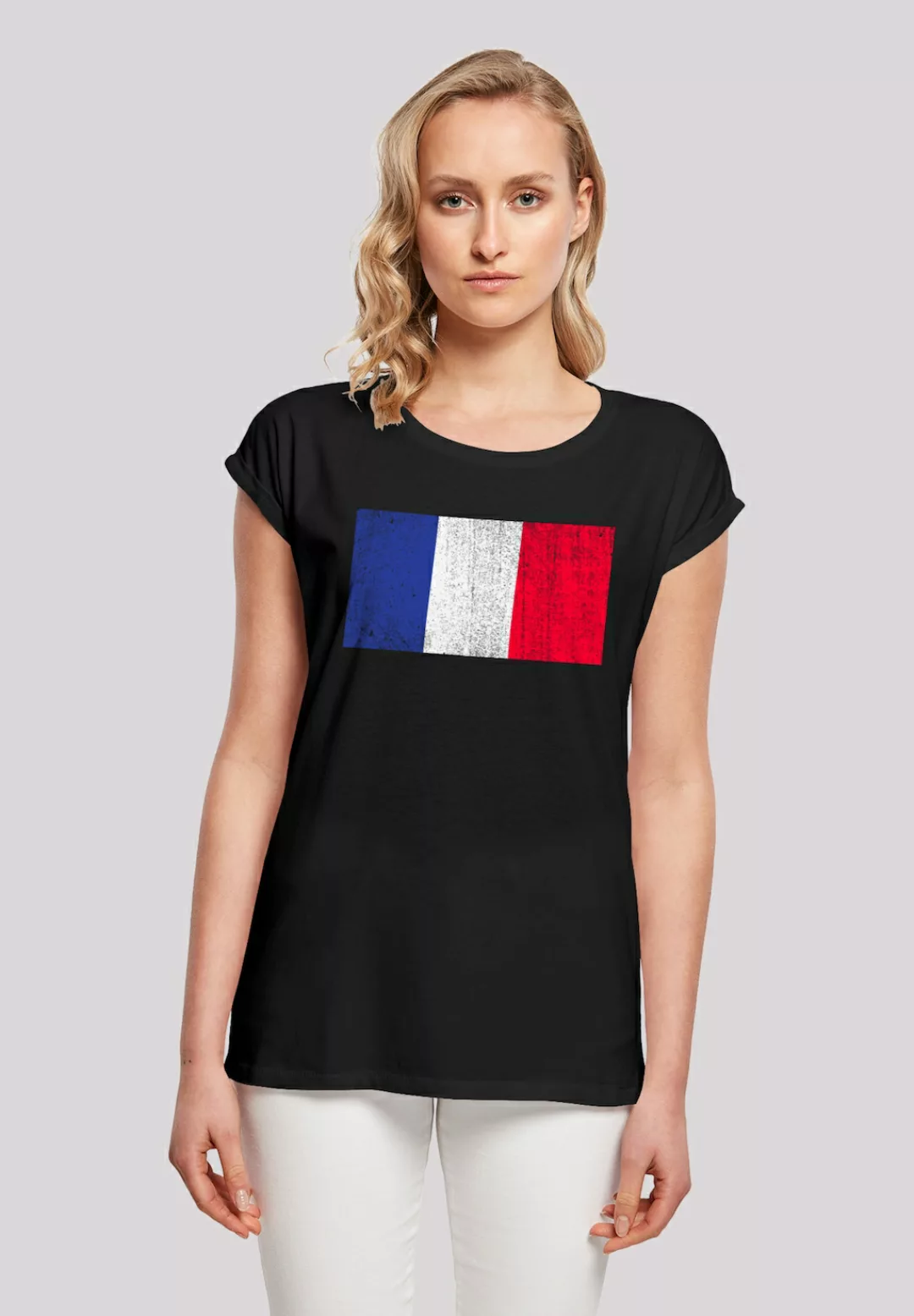 F4NT4STIC T-Shirt "France Frankreich Flagge distressed" günstig online kaufen