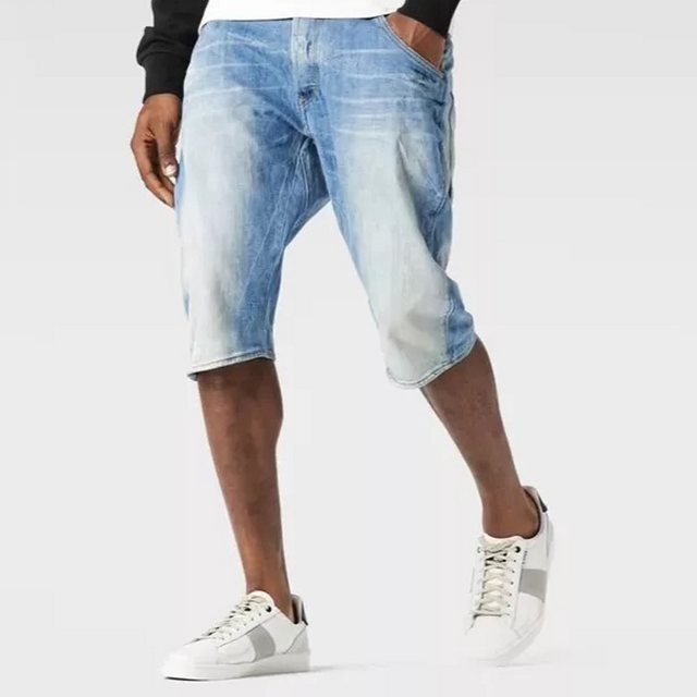 G-STAR Gerade Jeans Herren Denim Kneilang Shorts Arc 3D Light Aged (1-tlg) günstig online kaufen