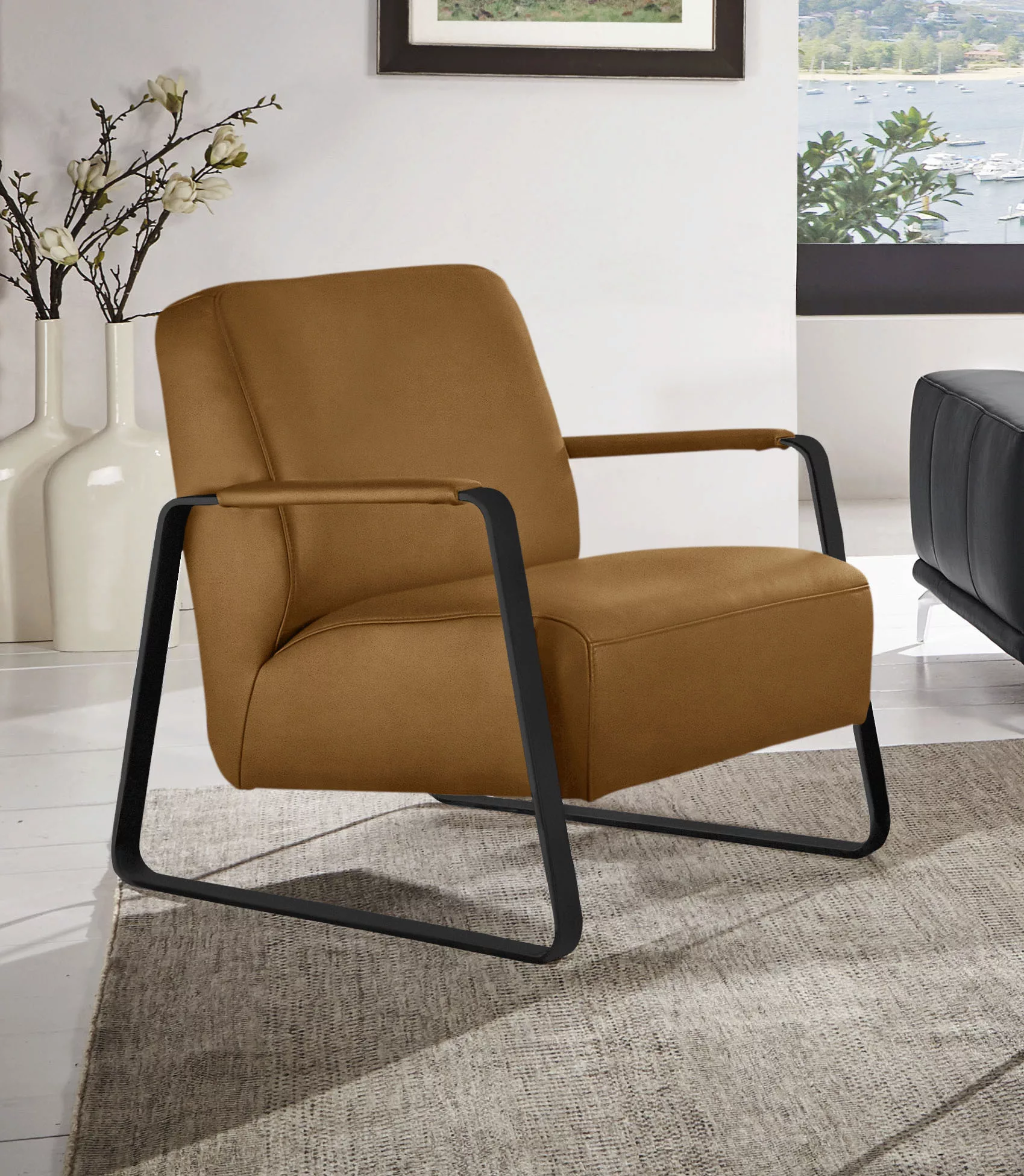 W.SCHILLIG Cocktailsessel »quadroo Loungesessel,«, mit bezogenen Armlehnen, günstig online kaufen