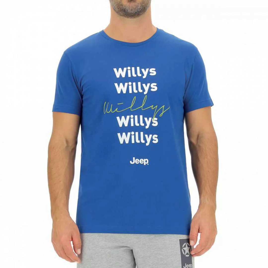 Jeep O102065k537 Kurzärmeliges T-shirt 2XL Vivid Blue günstig online kaufen
