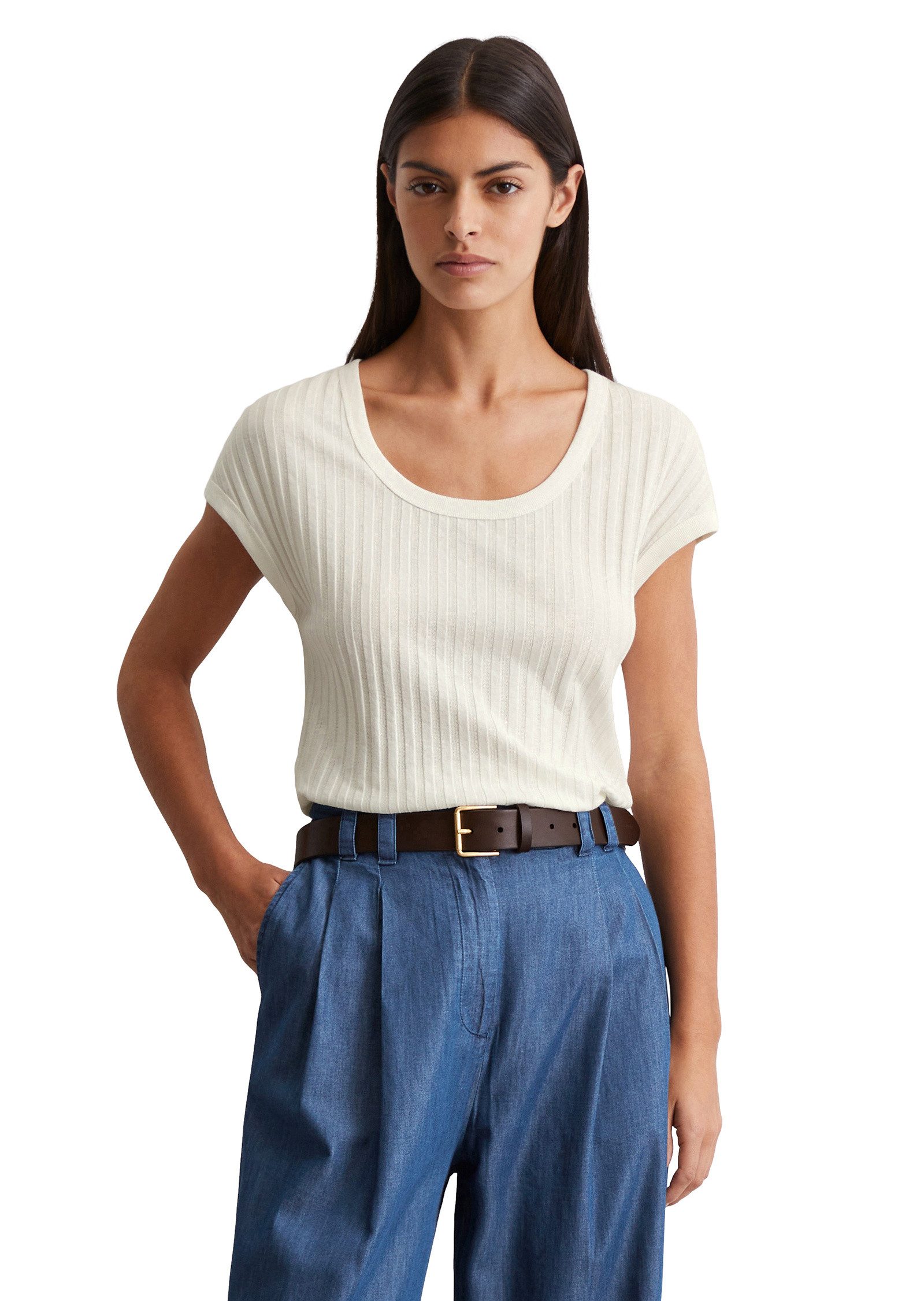 Marc O'Polo T-Shirt aus softem Modal-Organic-Cotton-Mix günstig online kaufen