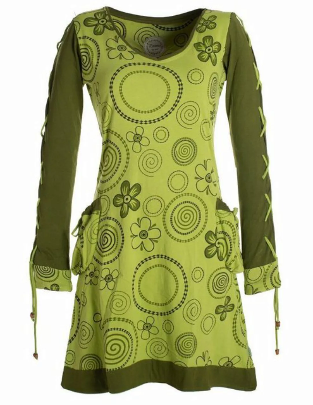 Vishes Jerseykleid Langarm Shirt Blümchenkleid Bedruckt 70er 80er Hippie St günstig online kaufen