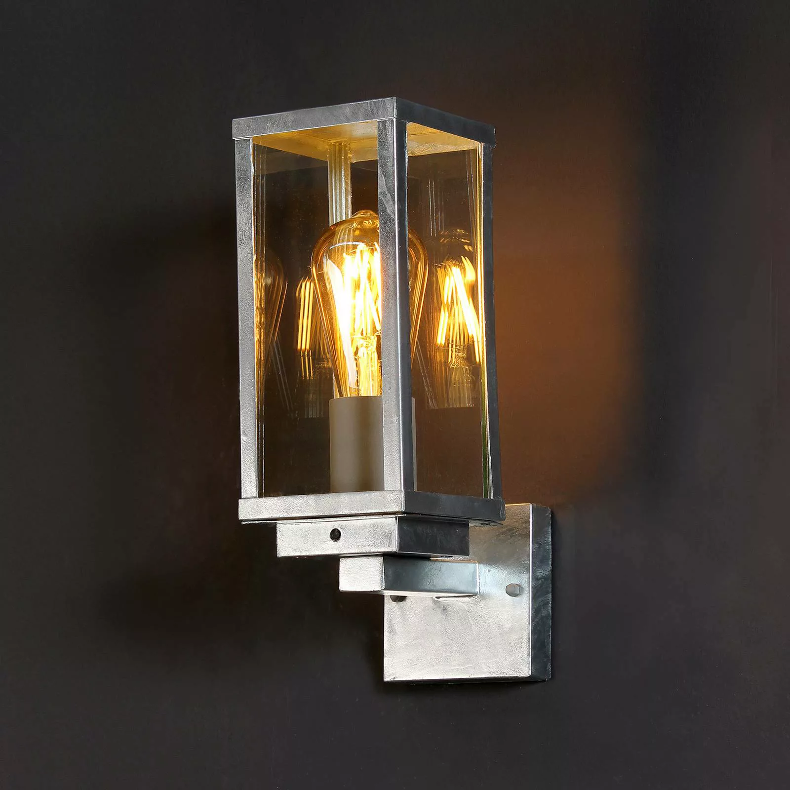 Außenwandlampe Karo, stehend Dämmerungssensor zink günstig online kaufen
