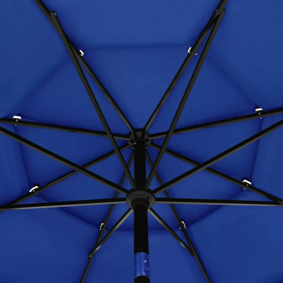Sonnenschirm Mit Aluminium-mast 3-lagig Azurblau 3,5 M günstig online kaufen
