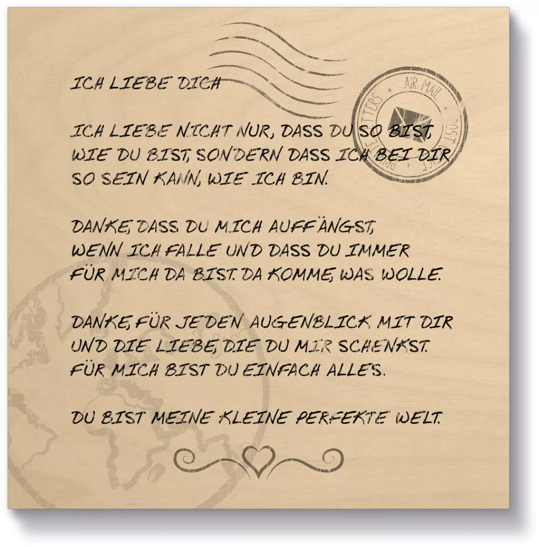 Artland Holzbild "Ich liebe Dich", Sprüche & Texte, (1 St.) günstig online kaufen