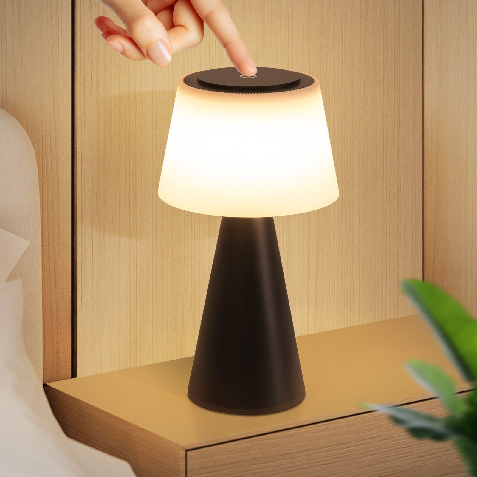 Nettlife LED Tischleuchte Akku Nachttischlampe Kabellos günstig online kaufen