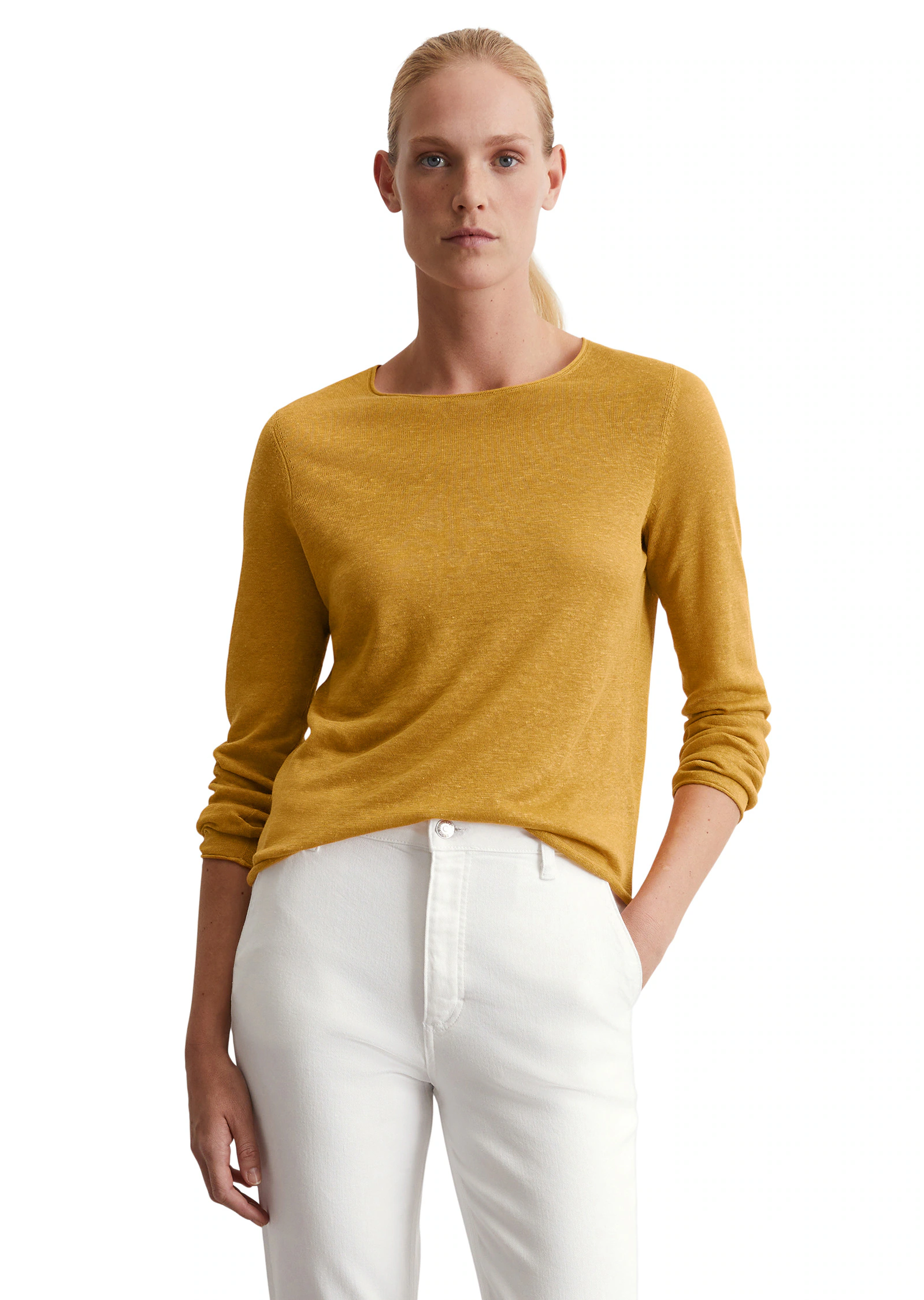 Marc OPolo Strickpullover "aus reinem Leinen" günstig online kaufen